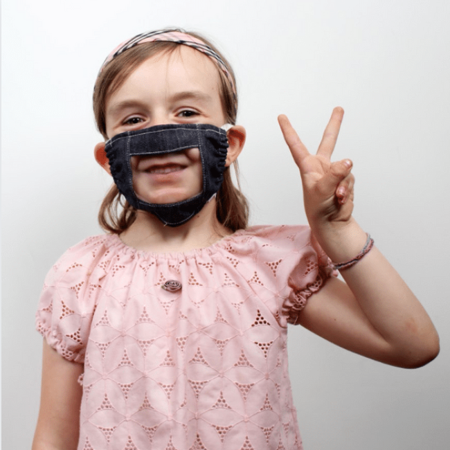 Eco-Friendly Fabric Lip Reader Face Mask 3-Pack